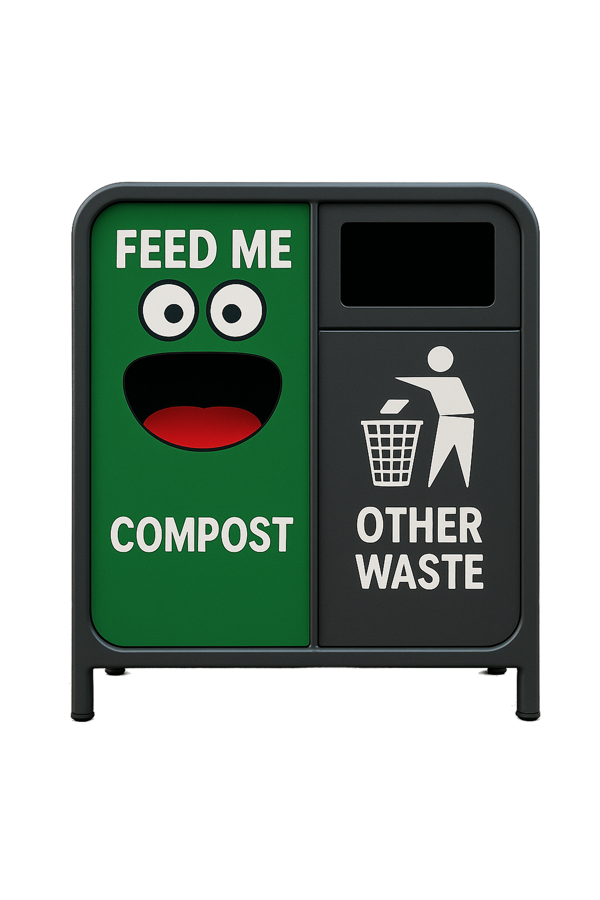 TrashLander Smart Composting Bin - Front View